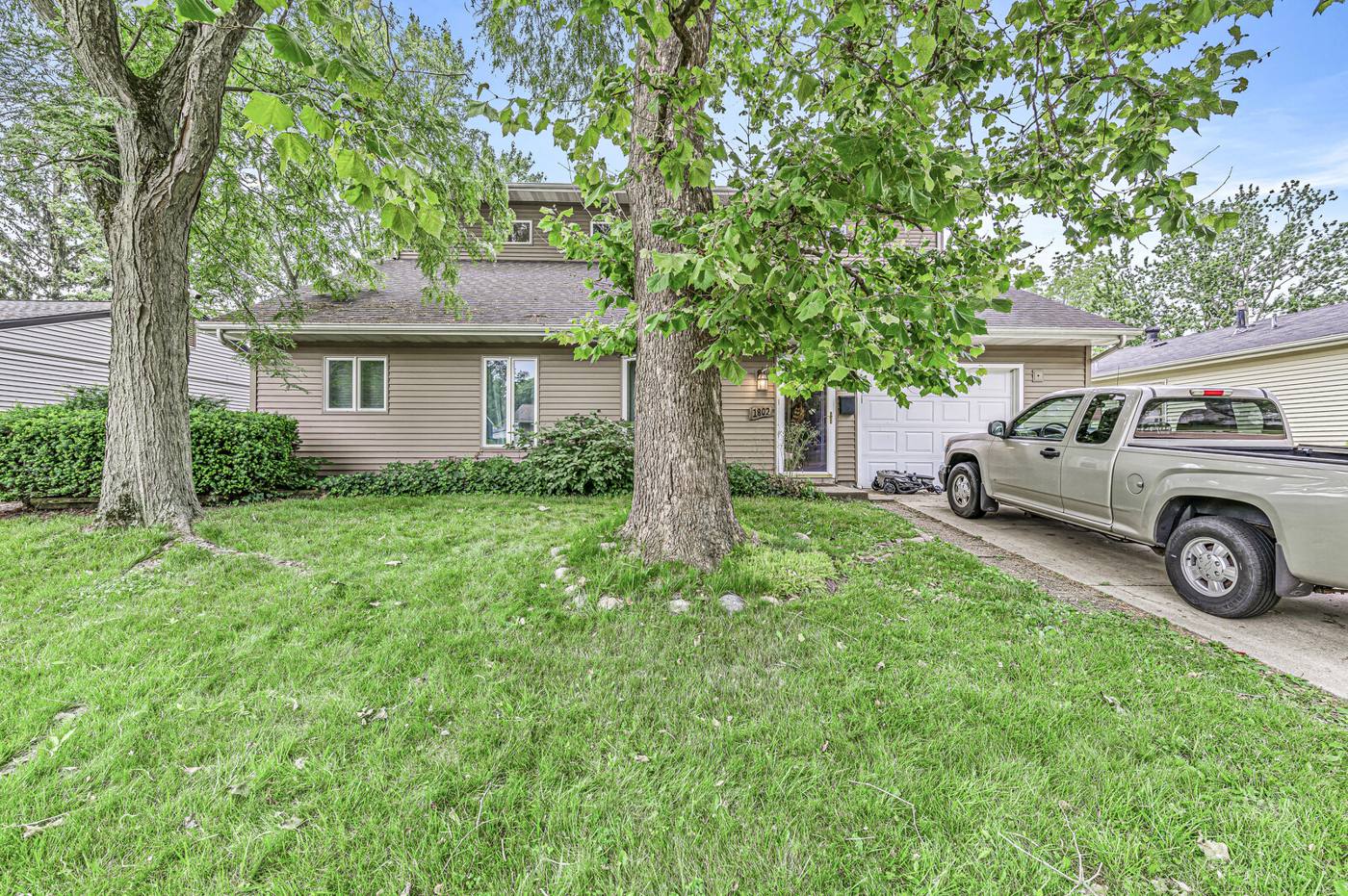 Ranch home with truck in driveway purchased on the seller's timeline